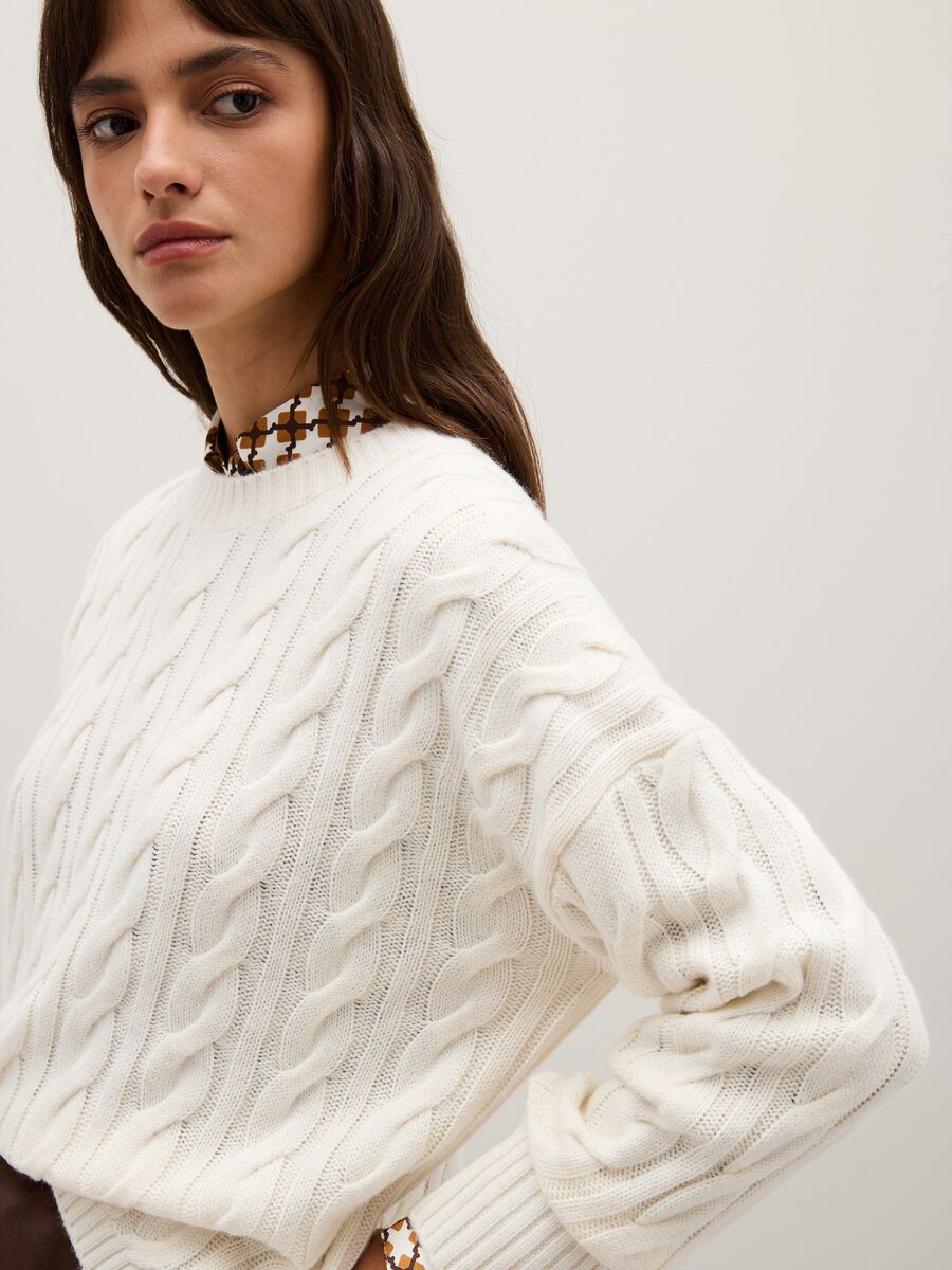 White Wool Blend Sweater_3