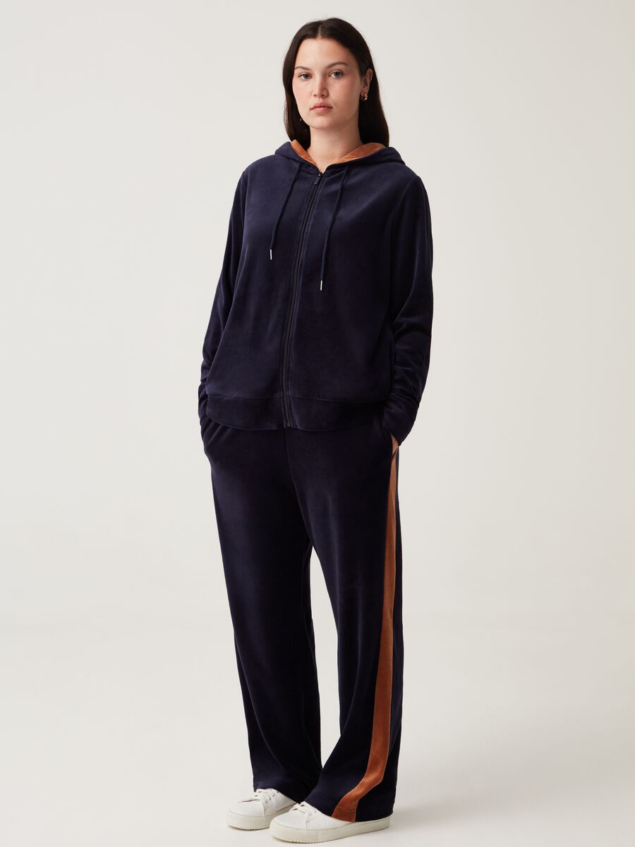 Full-zip in ciniglia con cappuccio Curvy MYA_1