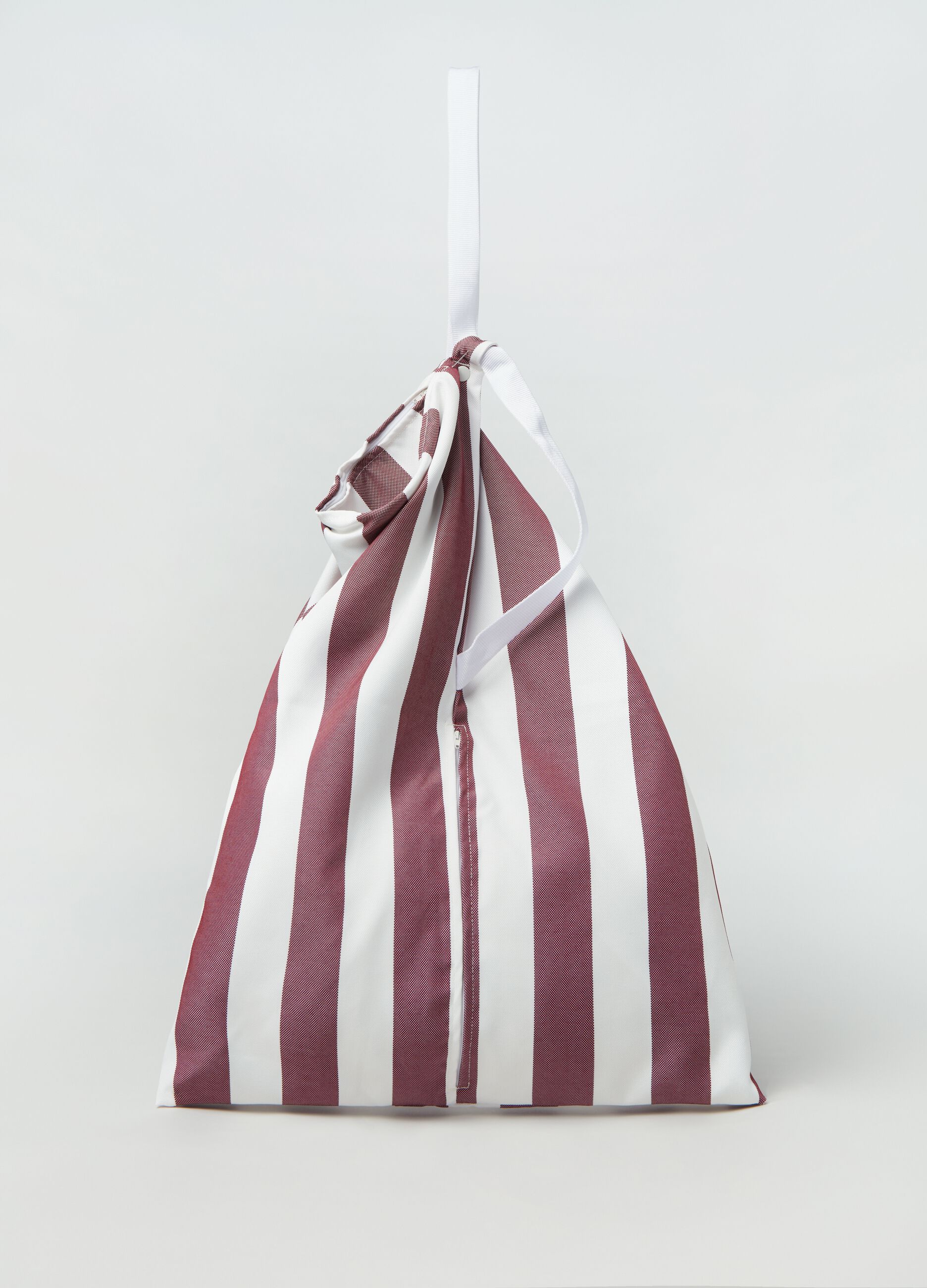 Pillow bag in tela a righe_0