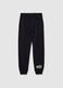Black jogger trousers for boys in pure cotton regular fit_3
