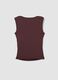 Red stretch tank top with side ruching_5