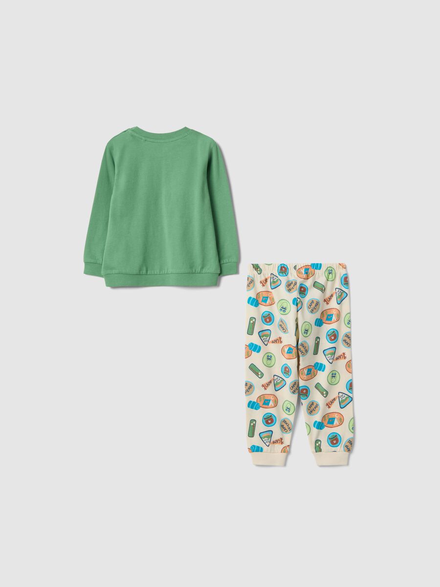 Pigiama in puro cotone multicolor da neonato regular fit con stampe_1