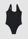 Black Stretch One-Piece Swimsuit with Padding_0