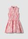 Girls&rsquo; pure cotton pink striped dress_0
