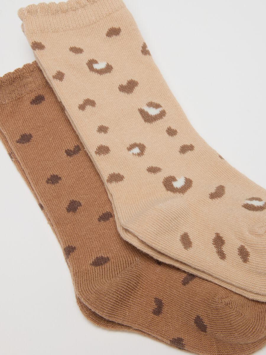 Multicolour Cotton Blend Baby Long Socks Tripack_1