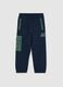 Children's multicoloured regular fit cotton blend joggers with print_0