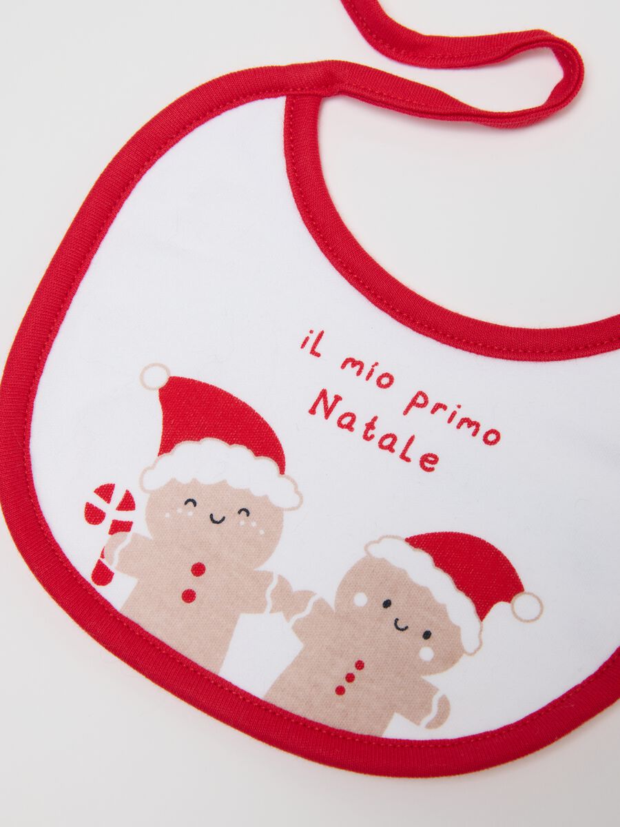 Bipack bavette natalizie da neonato in puro cotone multicolor_1