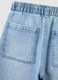 Light blue denim jogger trousers in stretch cotton for boys, relaxed fit_3