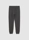 Boys' grey joggers in pure cotton regular fit with embroidery_4
