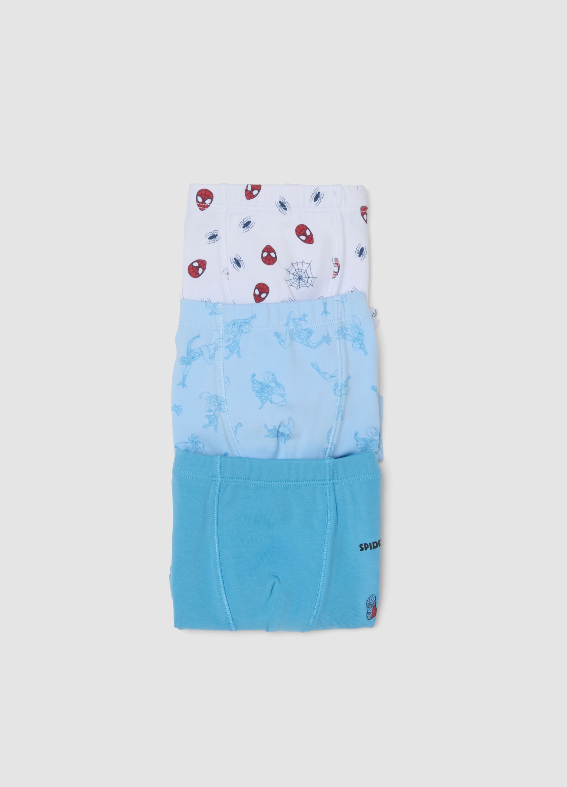 3-pack of light blue organic cotton boxer shorts