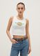 White cotton tank top regular fit with Hard Rock Cafe logo_0