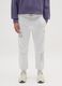 White cotton blend regular fit trousers with Los Angeles Lakers logo_1
