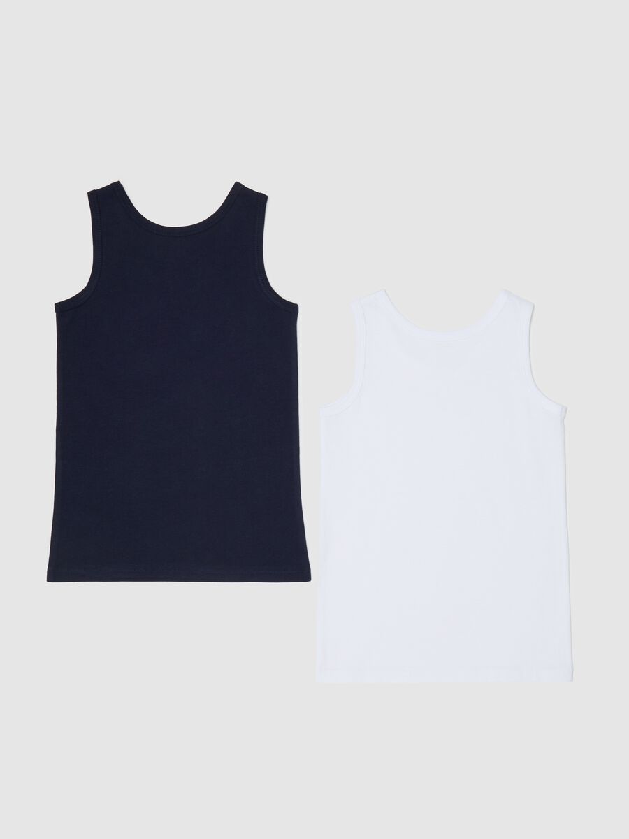 Two-pack racerback vests in organic cotton_1