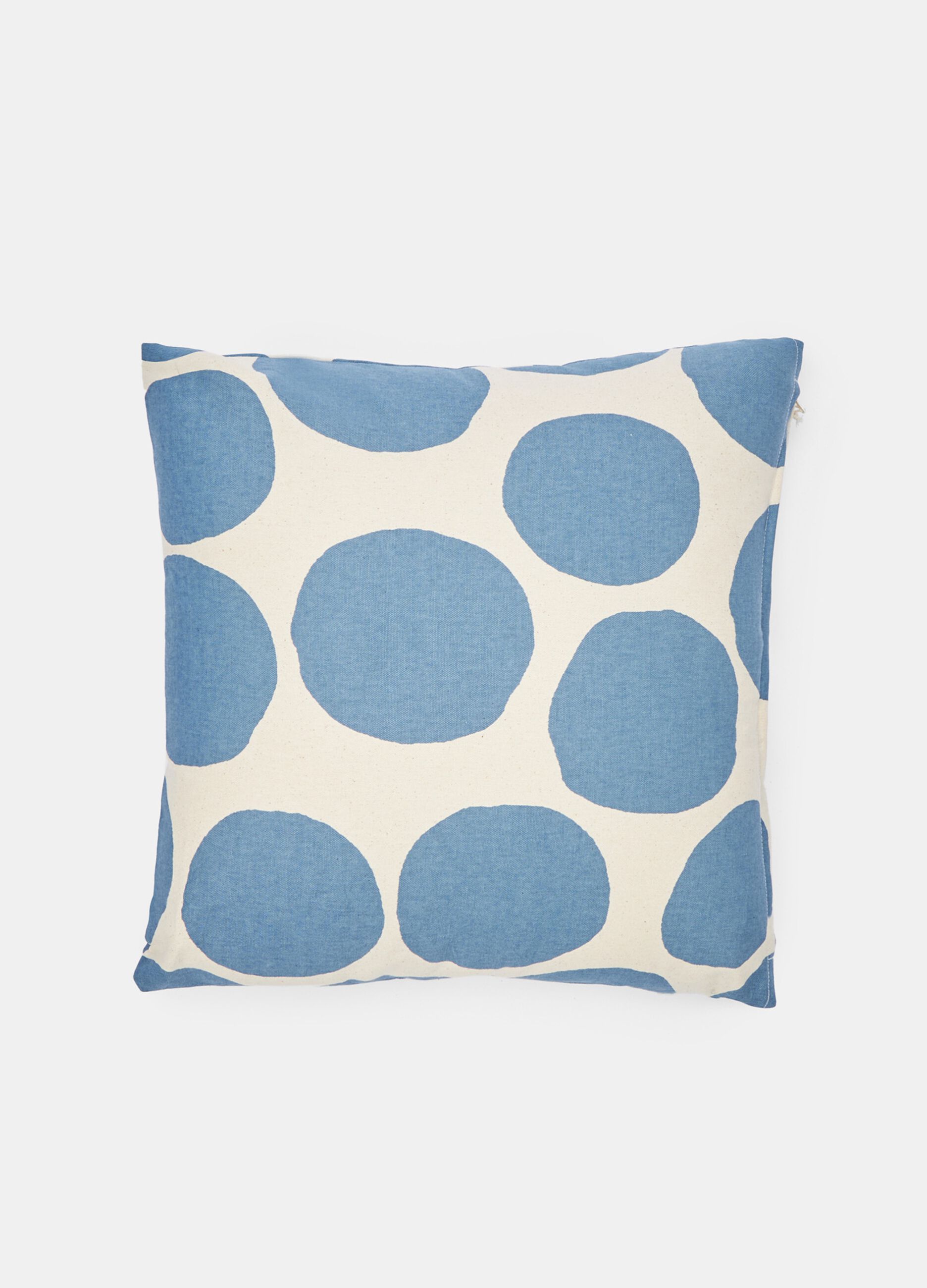 Polka dot cushion with cotton cover