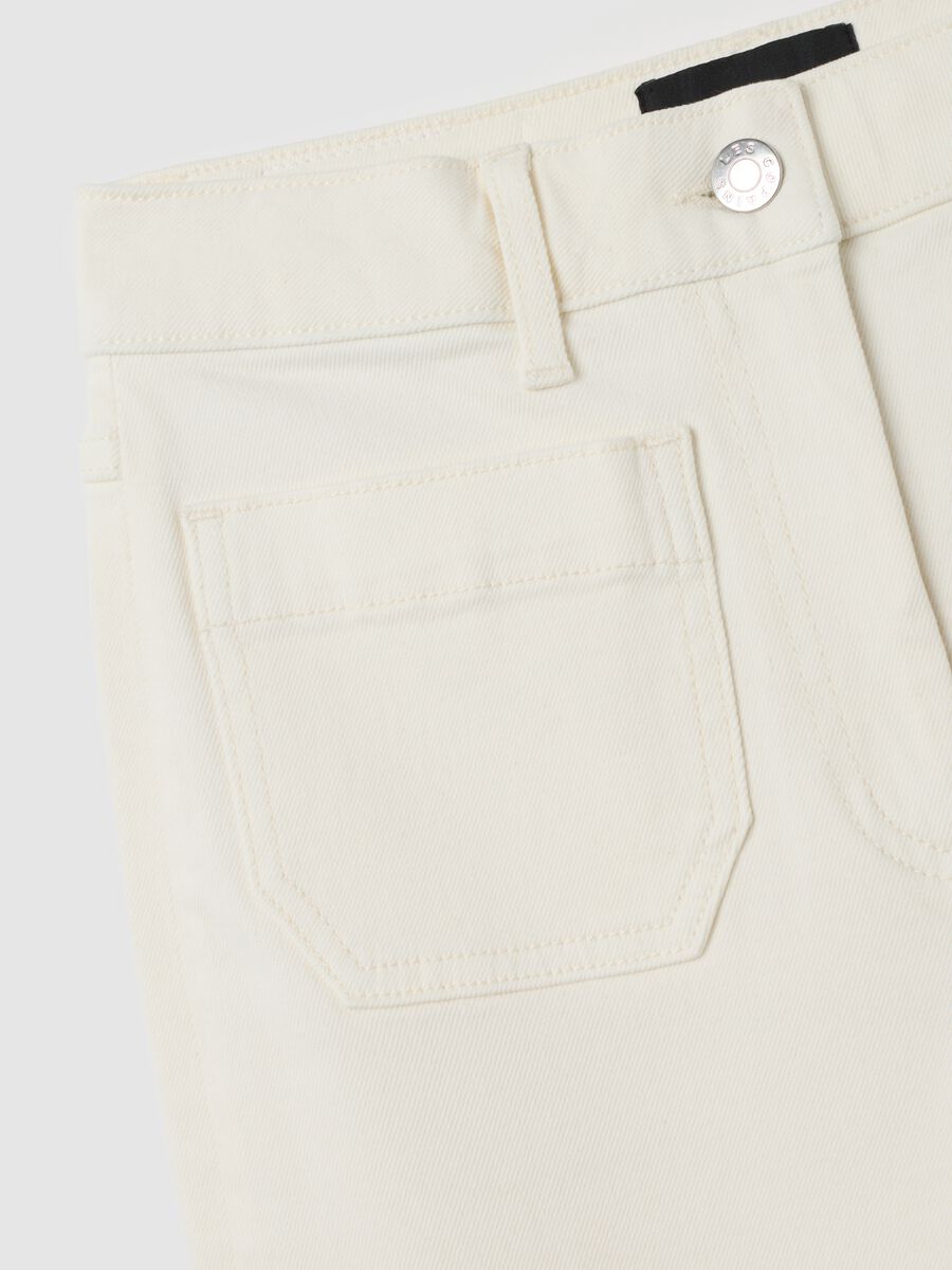 Wide Leg Beige Denim Trousers_5