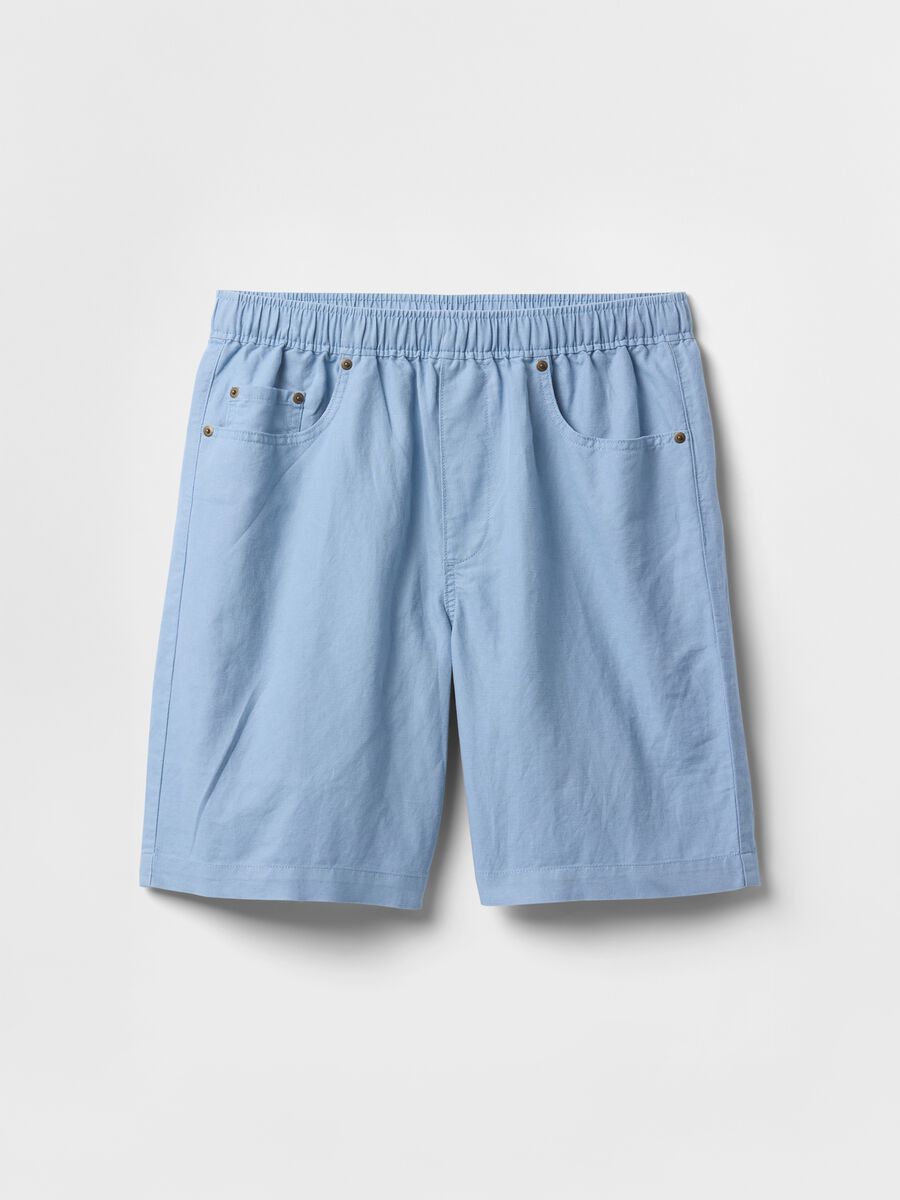 Gap Blue Linen and Cotton Shorts_5