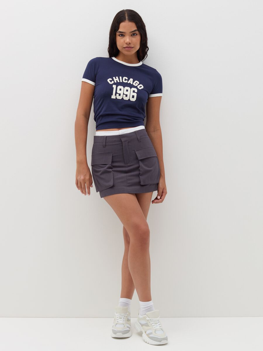 T-shirt with contrasting edging and print_1