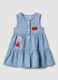 Girls&rsquo; cotton and lyocell blend denim dress, regular fit_0