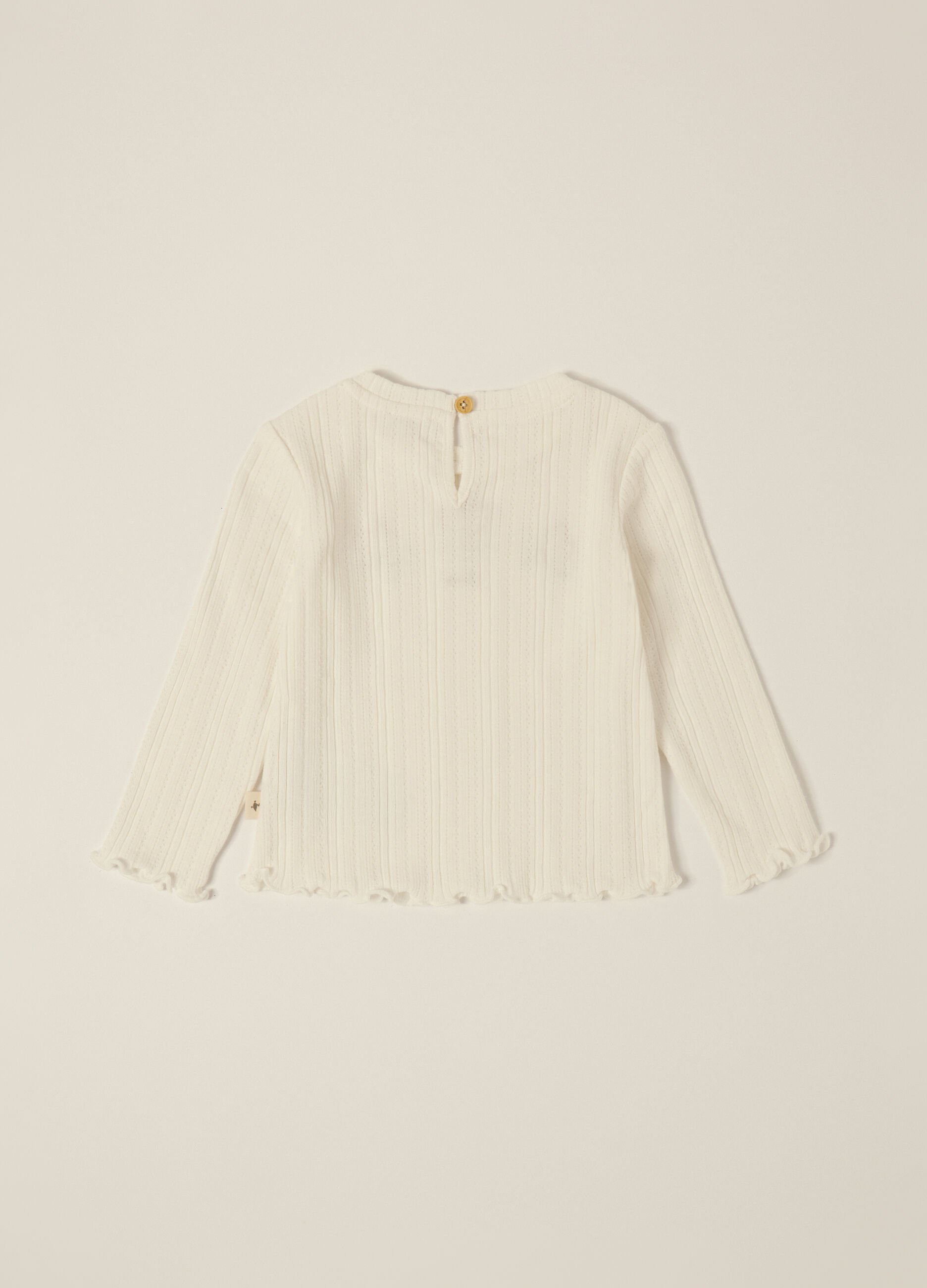 White Long-Sleeve Top for Baby Girl