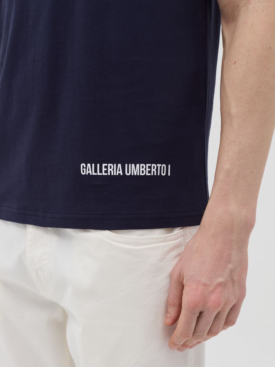 Cotton T-shirt with Galleria Umberto I coordinates_2