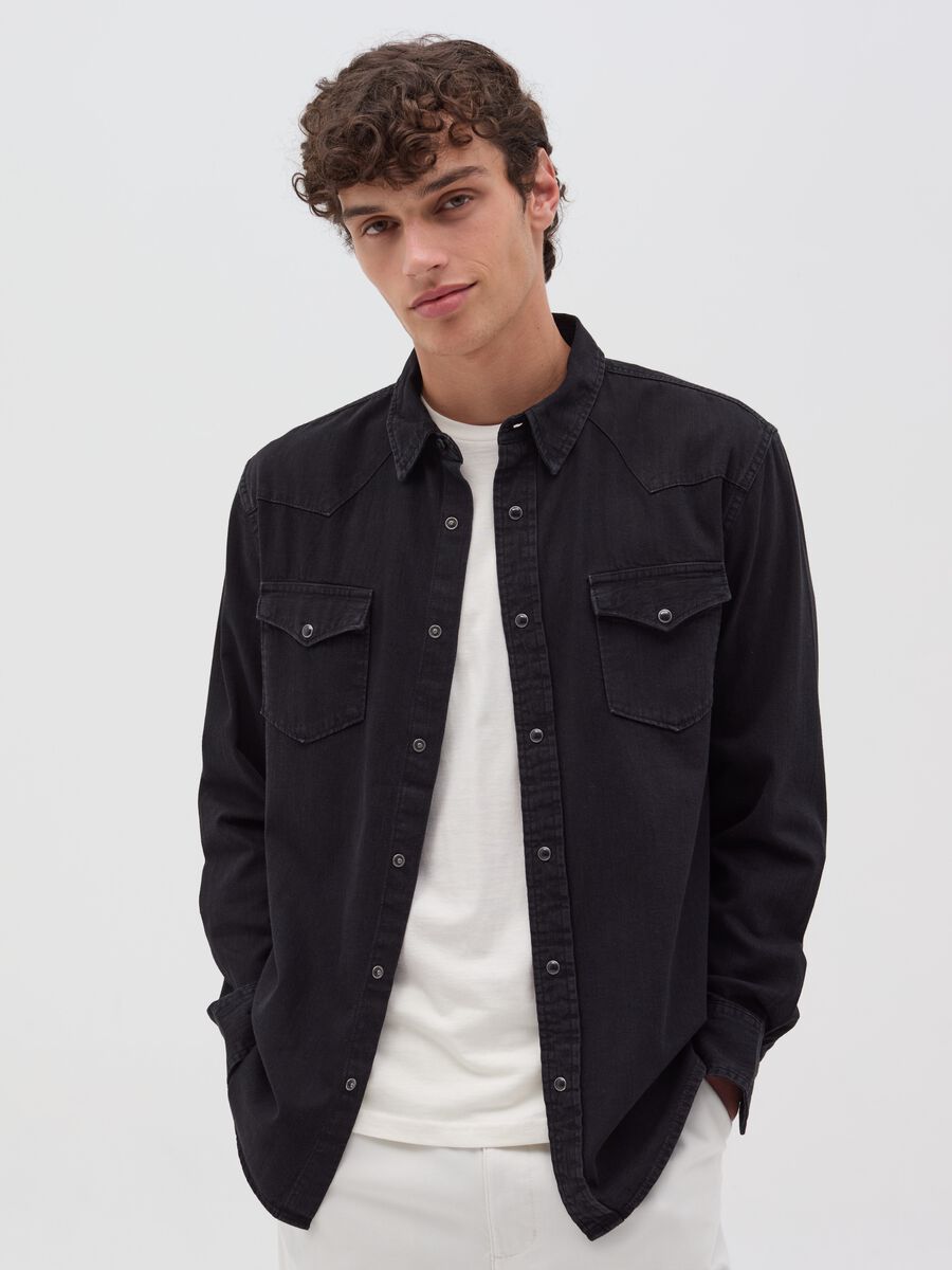 Cowboy shirt in denim_0