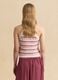 Multicolour fitted cotton-blend tank top_3