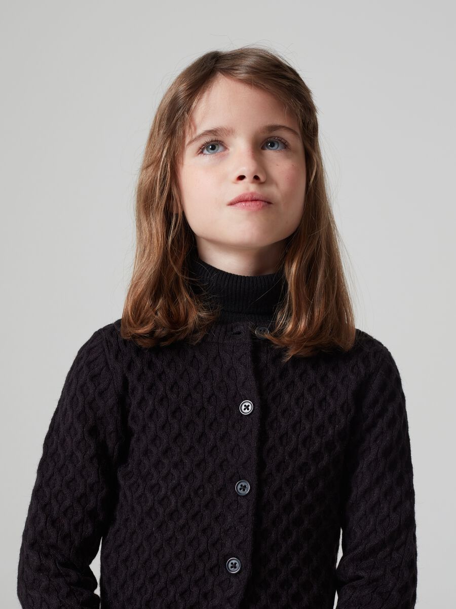 Cardigan con lavorazione ondulata _1