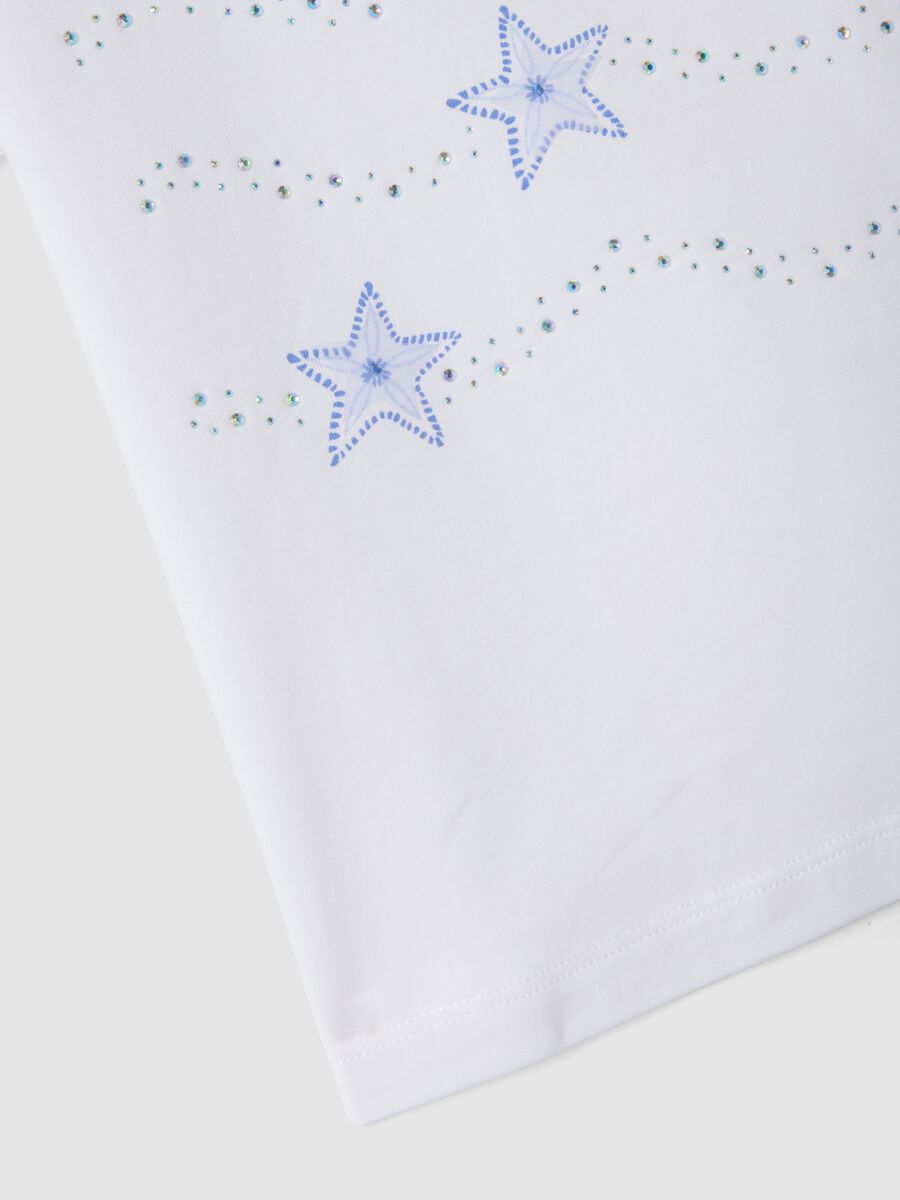 White short-sleeved stretch-cotton T-shirt_2