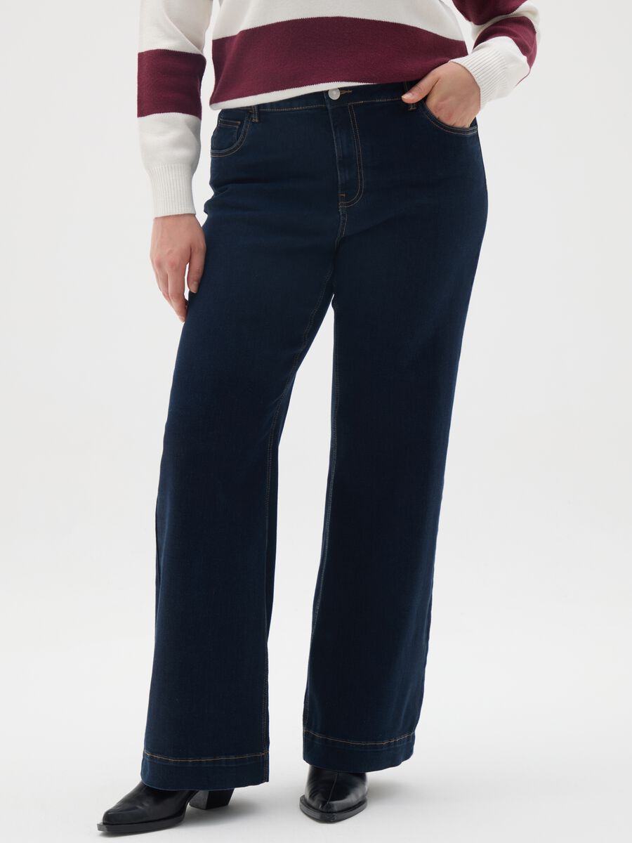 Blue Denim Bootcut Jeans_1