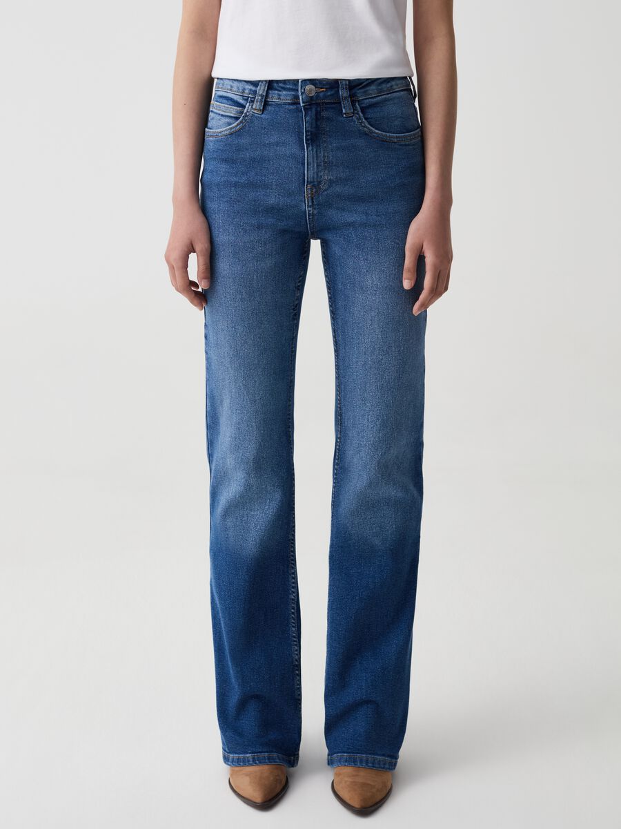Flare-fit stretch jeans_1