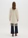 Light beige long cardigan with fringes at the hem_2