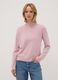 Pink long-sleeved top with high neck, regular fit_1