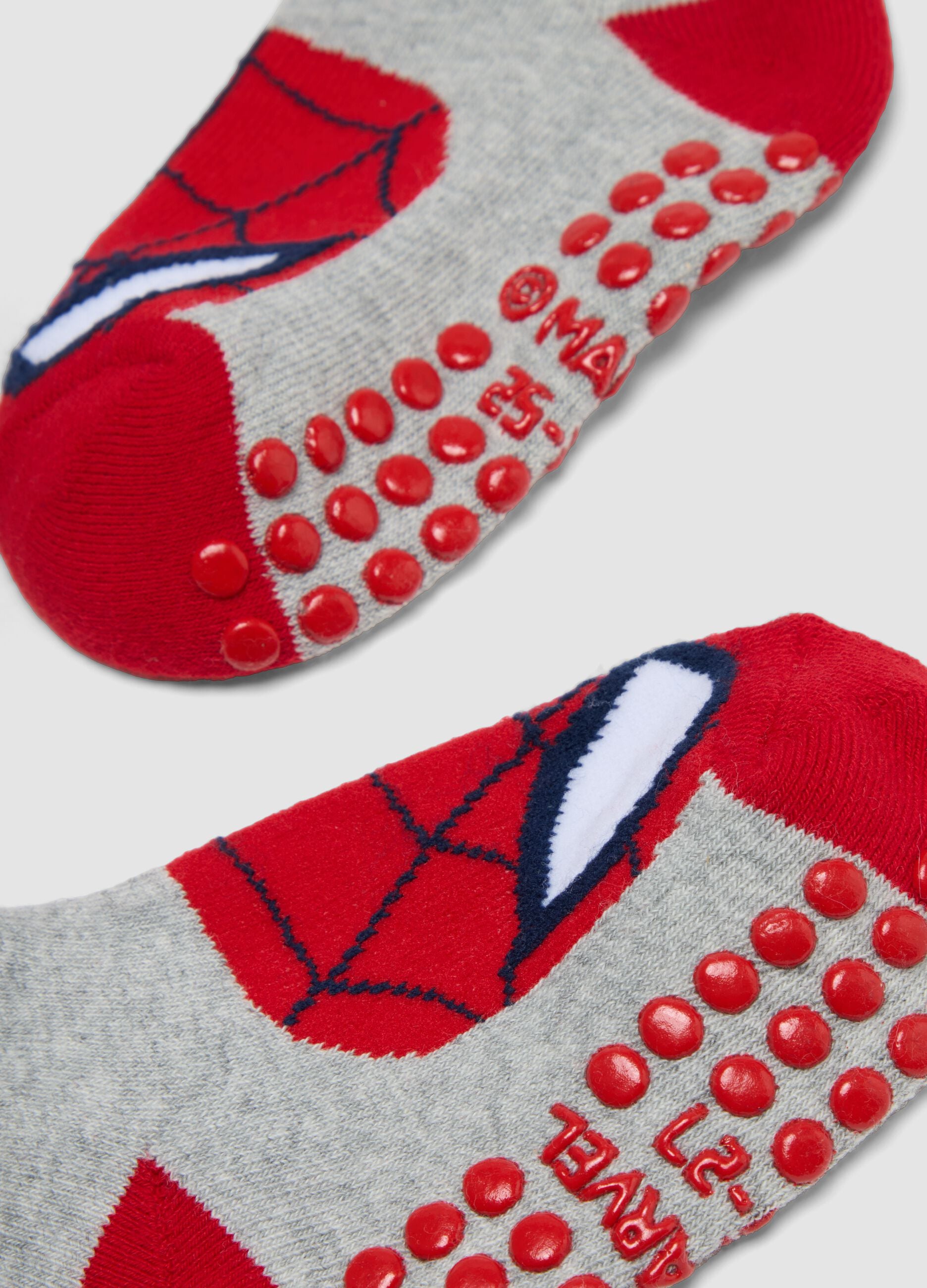 2-pack blue non-slip socks in organic stretch cotton MARVEL Spider-Man