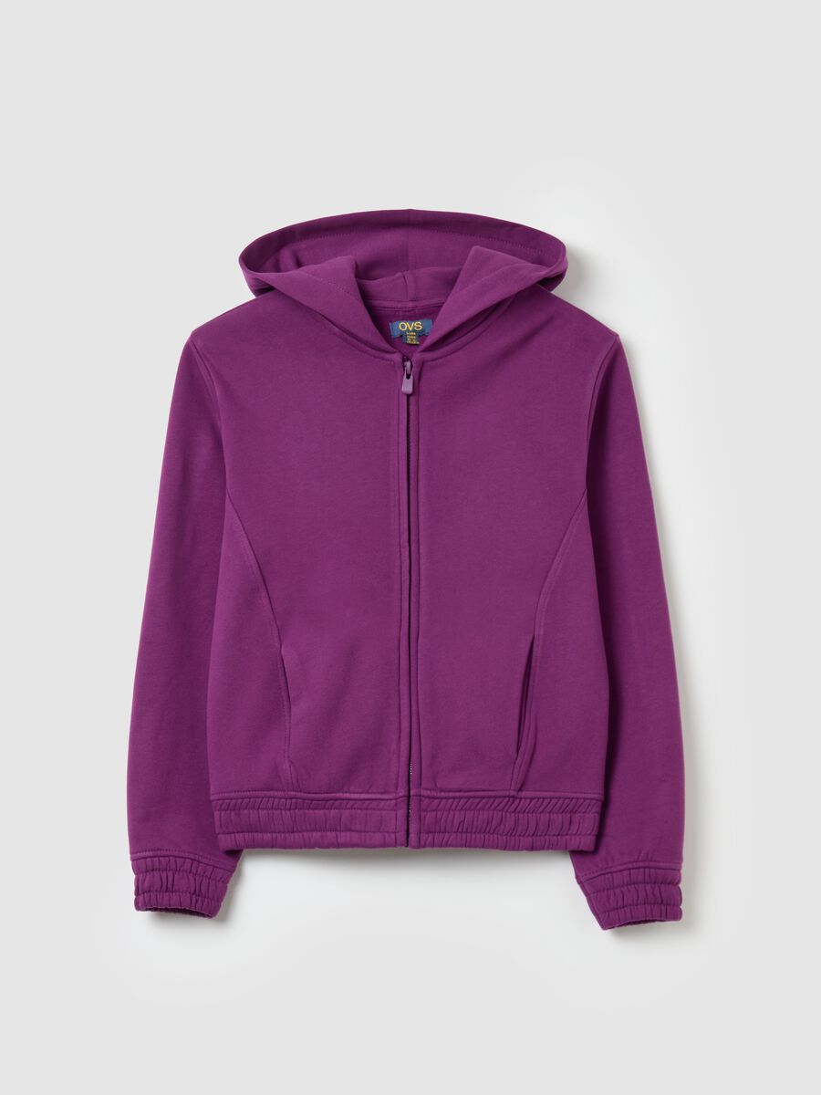 Full-zip Essential in cotone bio con cappuccio_3