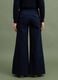 Jeans blu wide leg in cotone elasticizzato_3