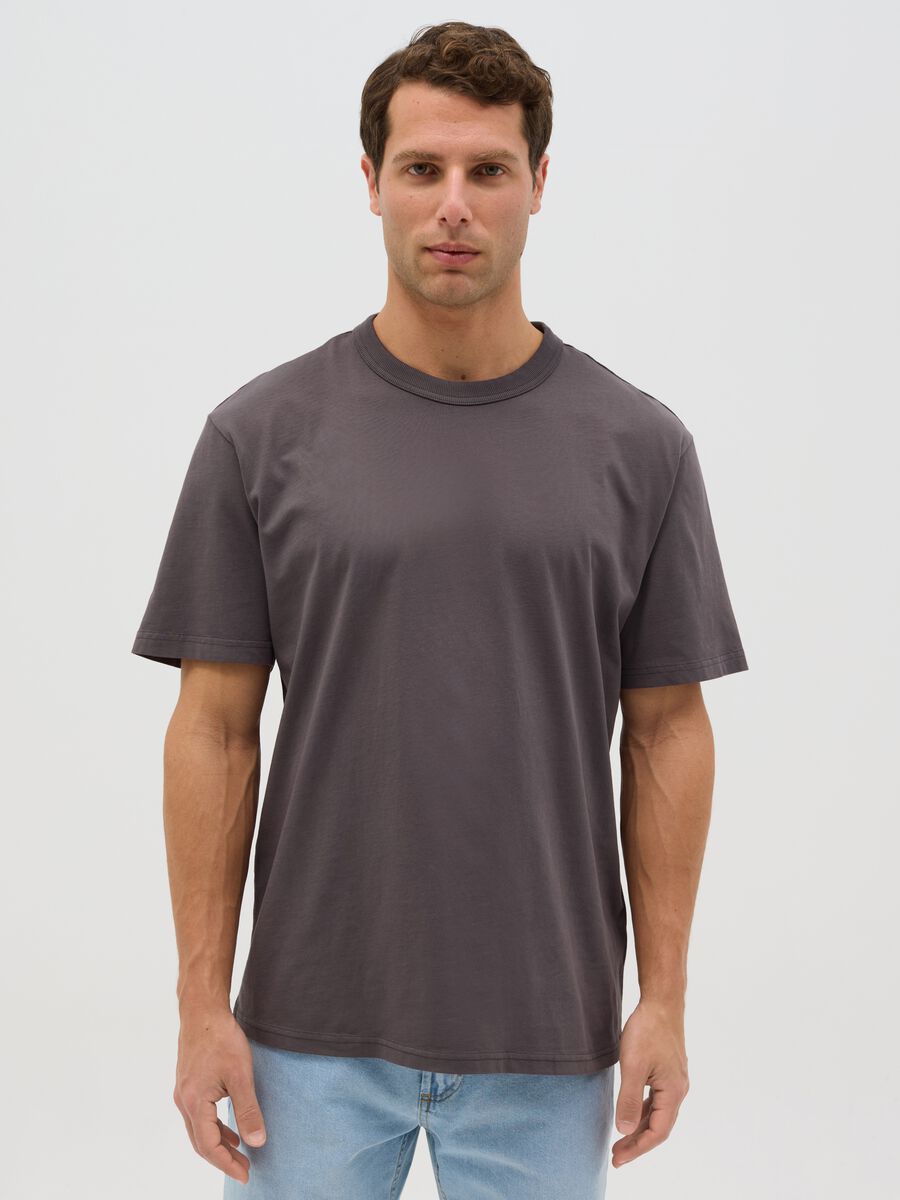 Grey Cotton T-shirt_0