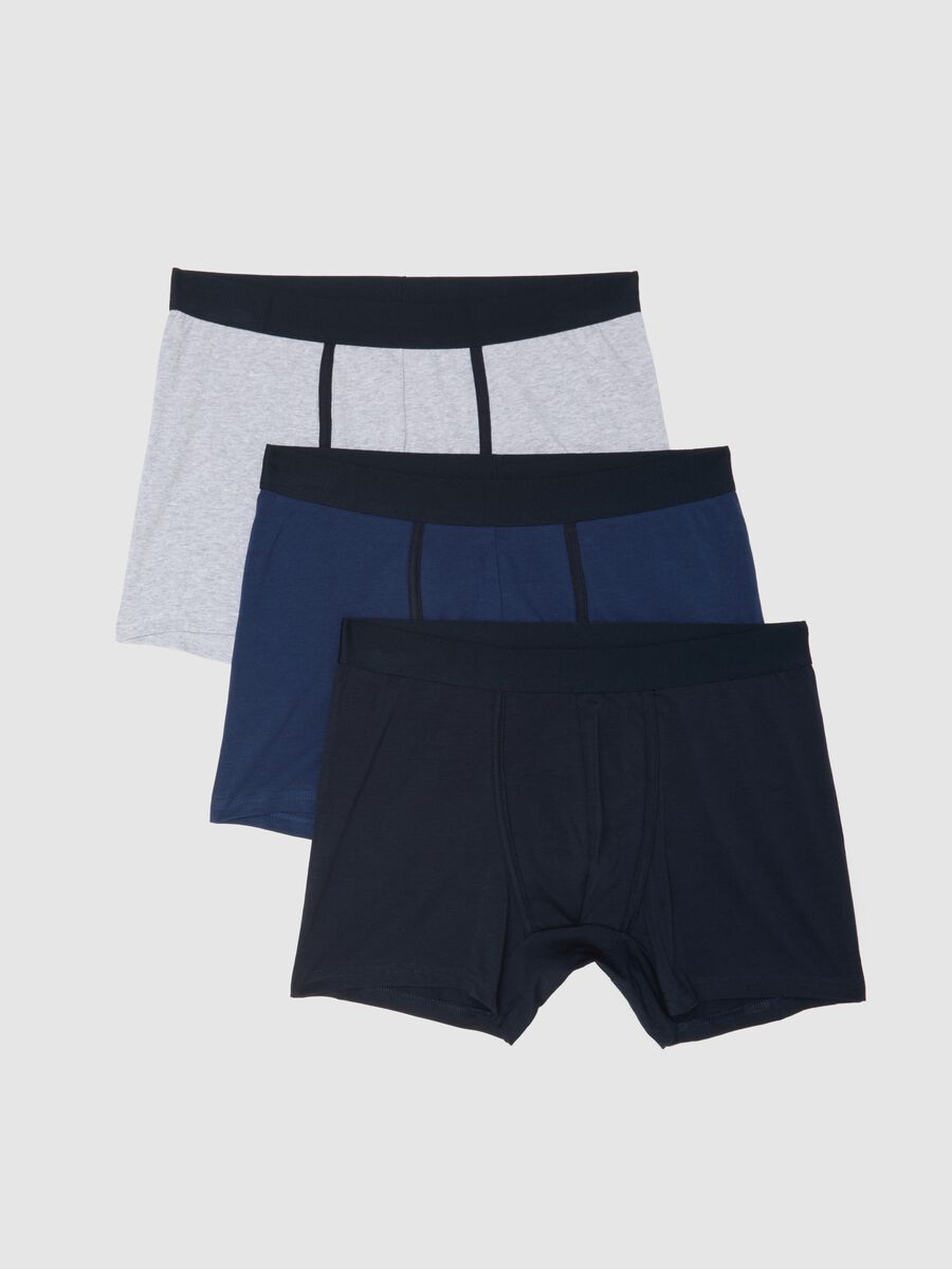 Tripack boxer in cotone elasticizzato multicolor regular fit_4