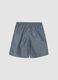 Kids' Grey Swim Shorts Regular Fit with One Piece Print_1