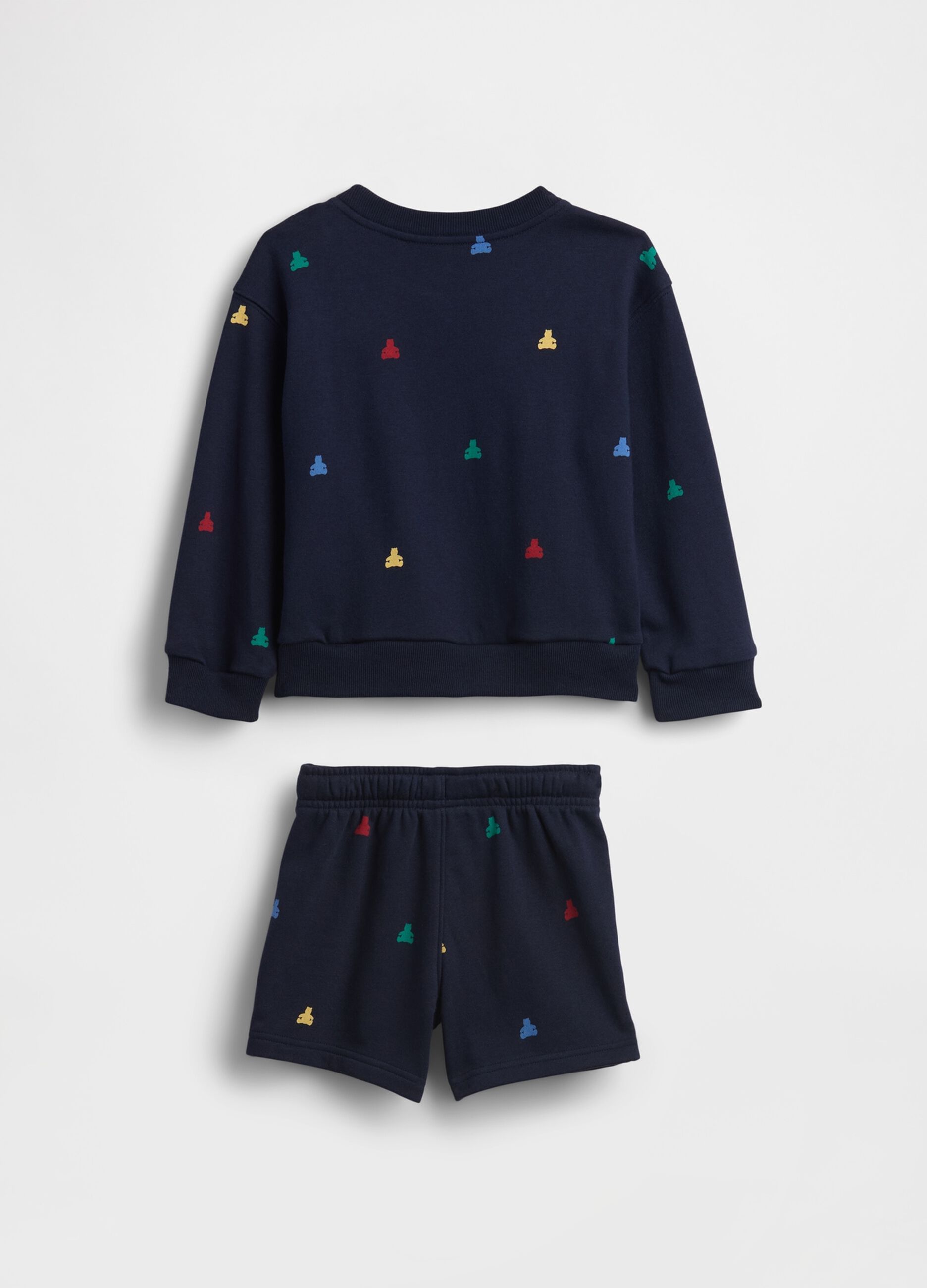 Cotton-blend sweatshirt and shorts set