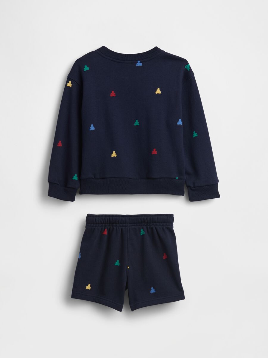 Cotton-blend sweatshirt and shorts set_2