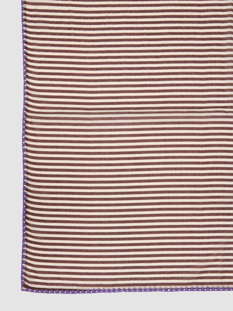 Brown striped pure cotton sarong_3