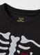 Long-sleeved T-shirt with glitter skeleton_3