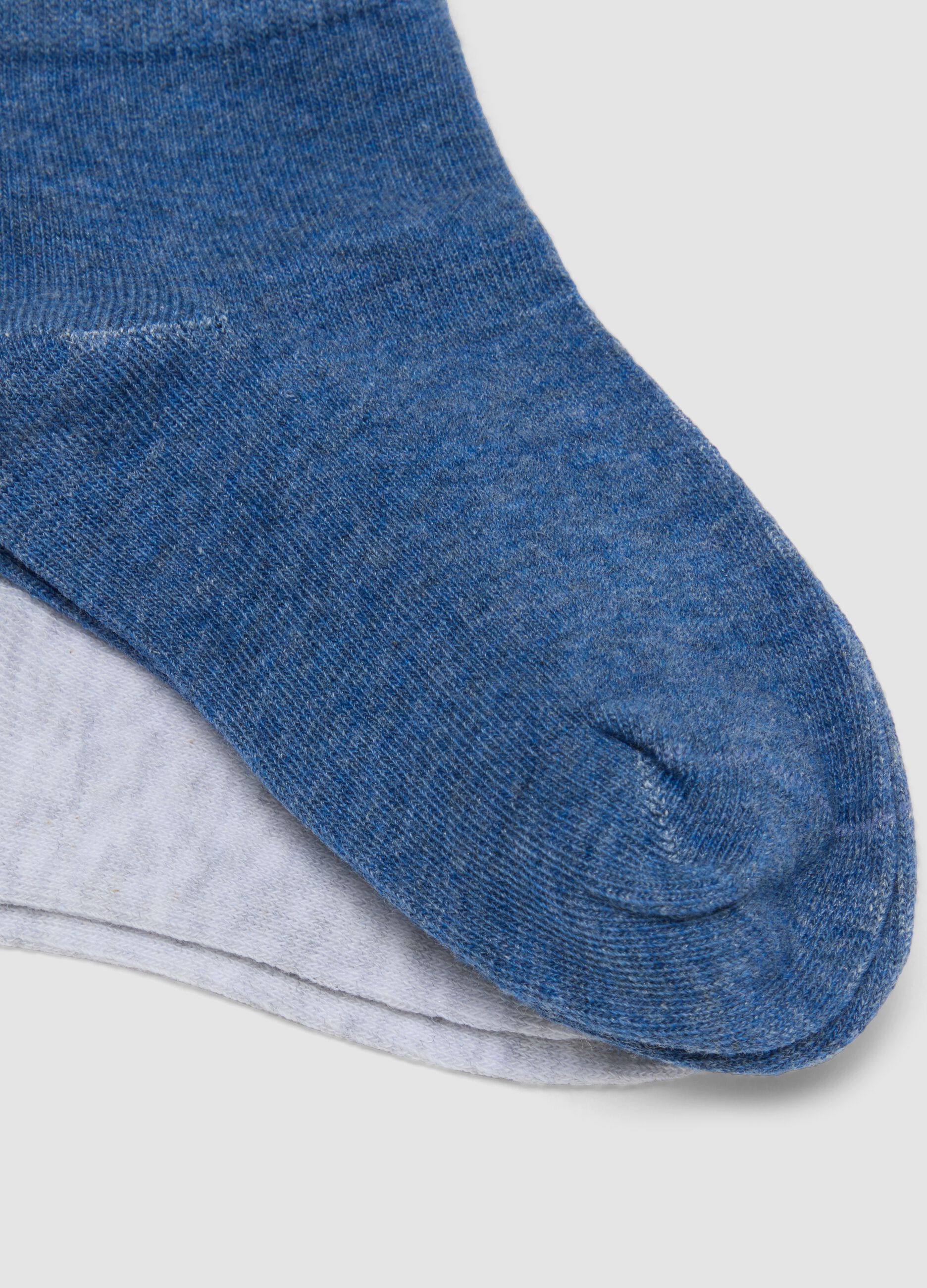 Five-pack of multicolour short socks in stretch organic cotton