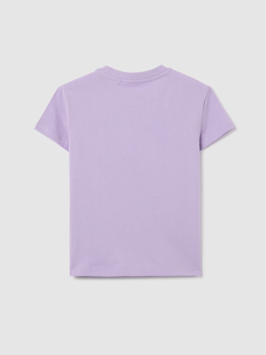 T-shirt da ragazza in puro cotone viola regular fit_4