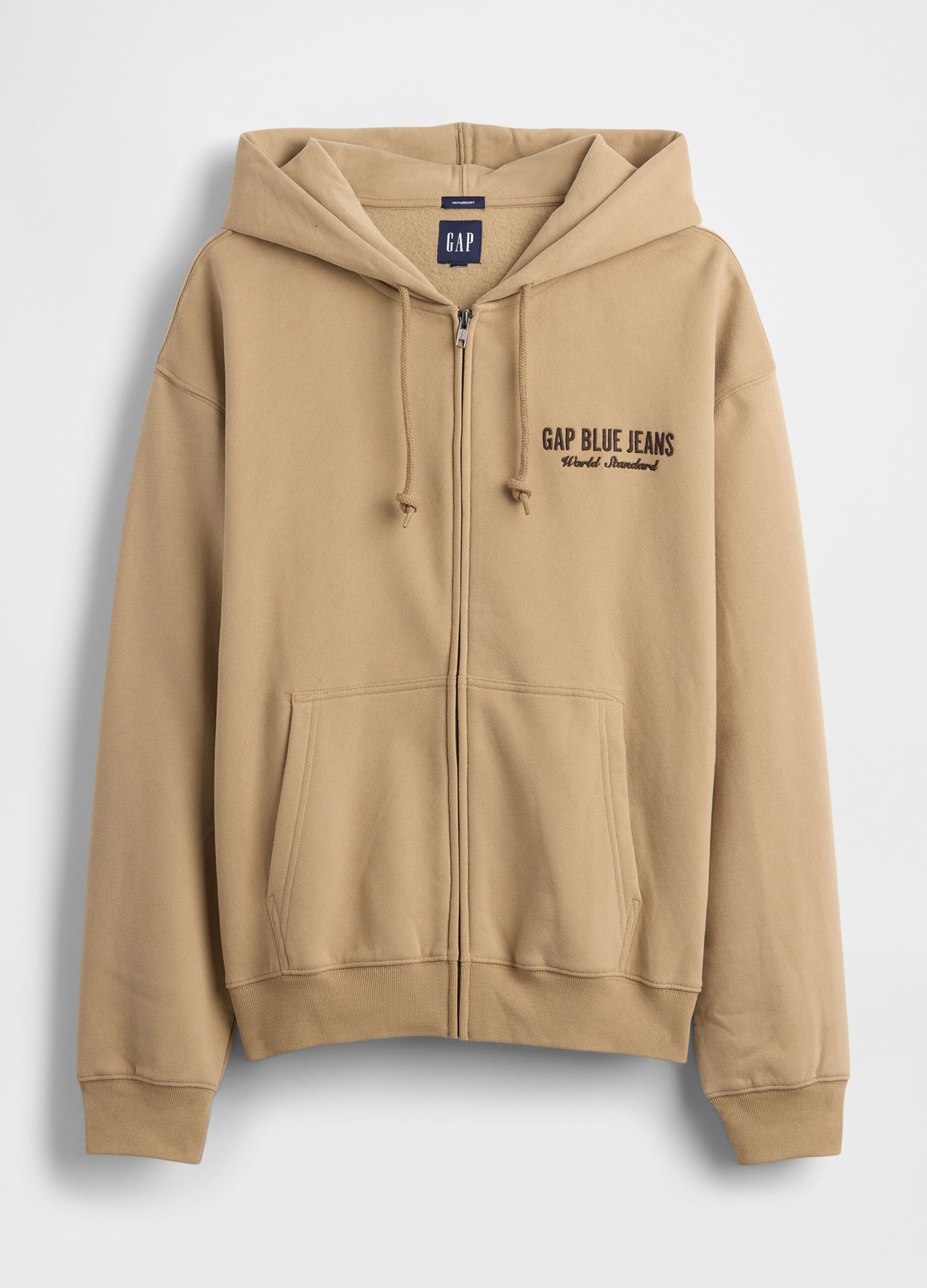 Felpa con logo GAP, cappuccio e zip integrale