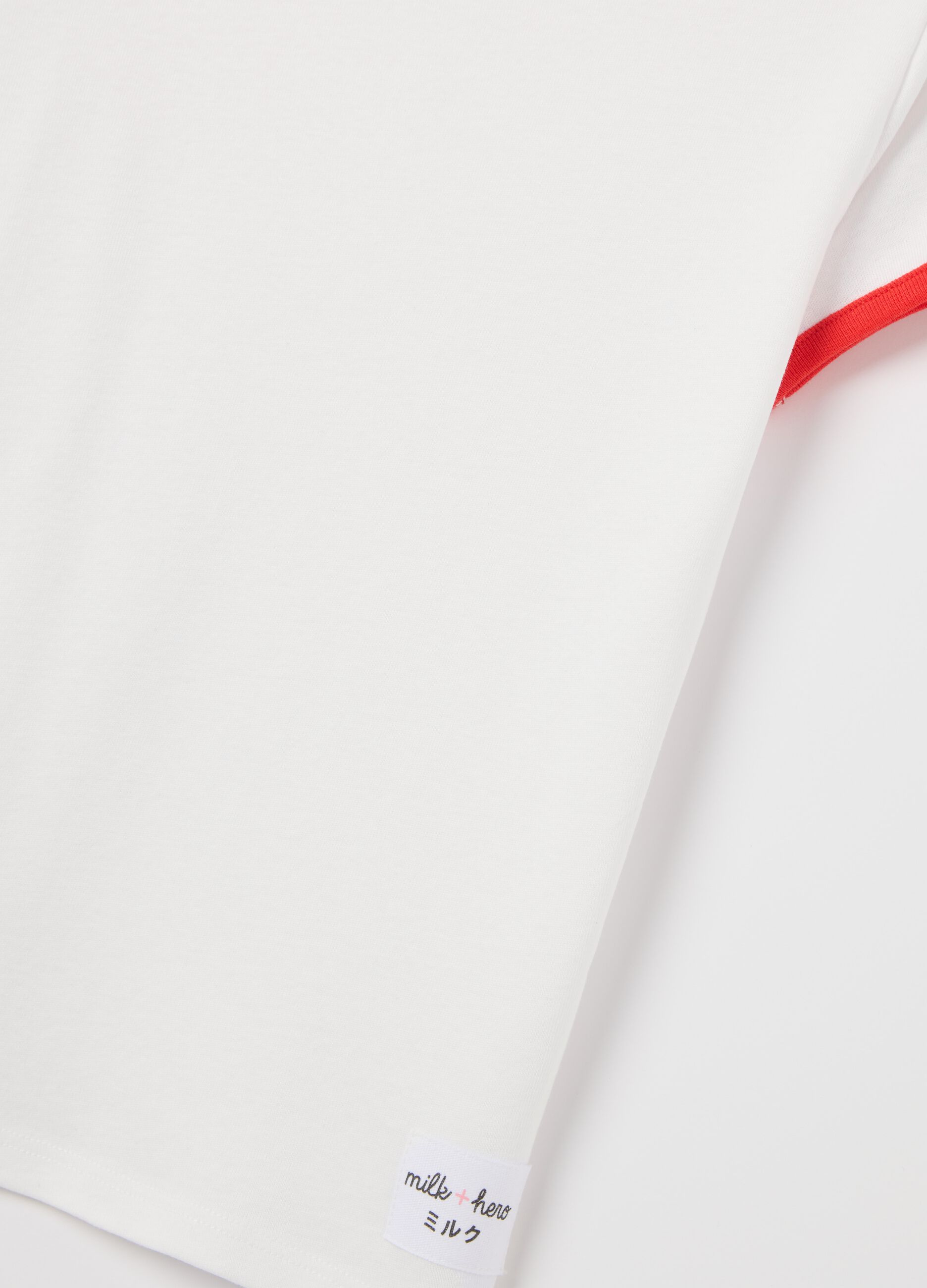 White slim-fit T-shirt in cotton