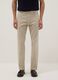 Pantaloni chino in cotone elasticizzato beige slim fit_1