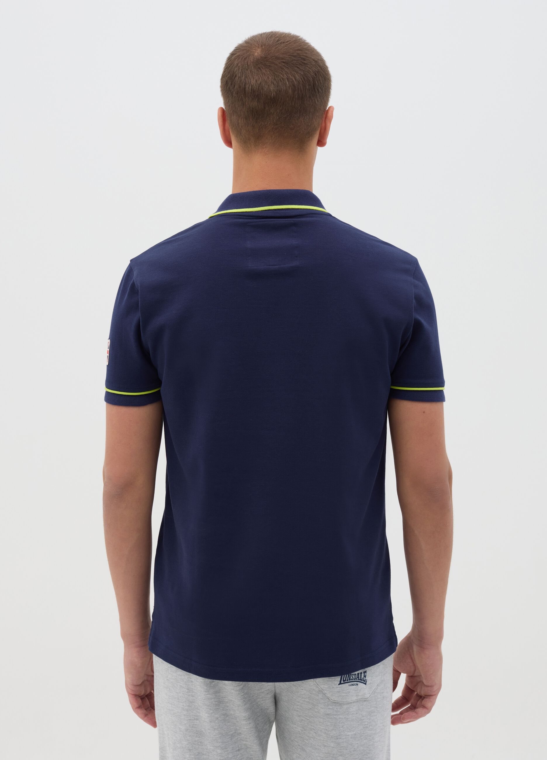 Lonsdale blue cotton polo shirt