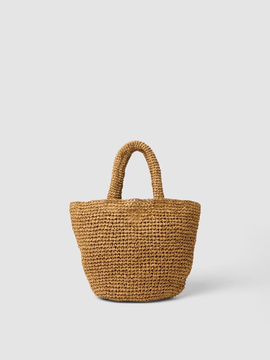 Borsa mare marrone in puro tessuto carta_1
