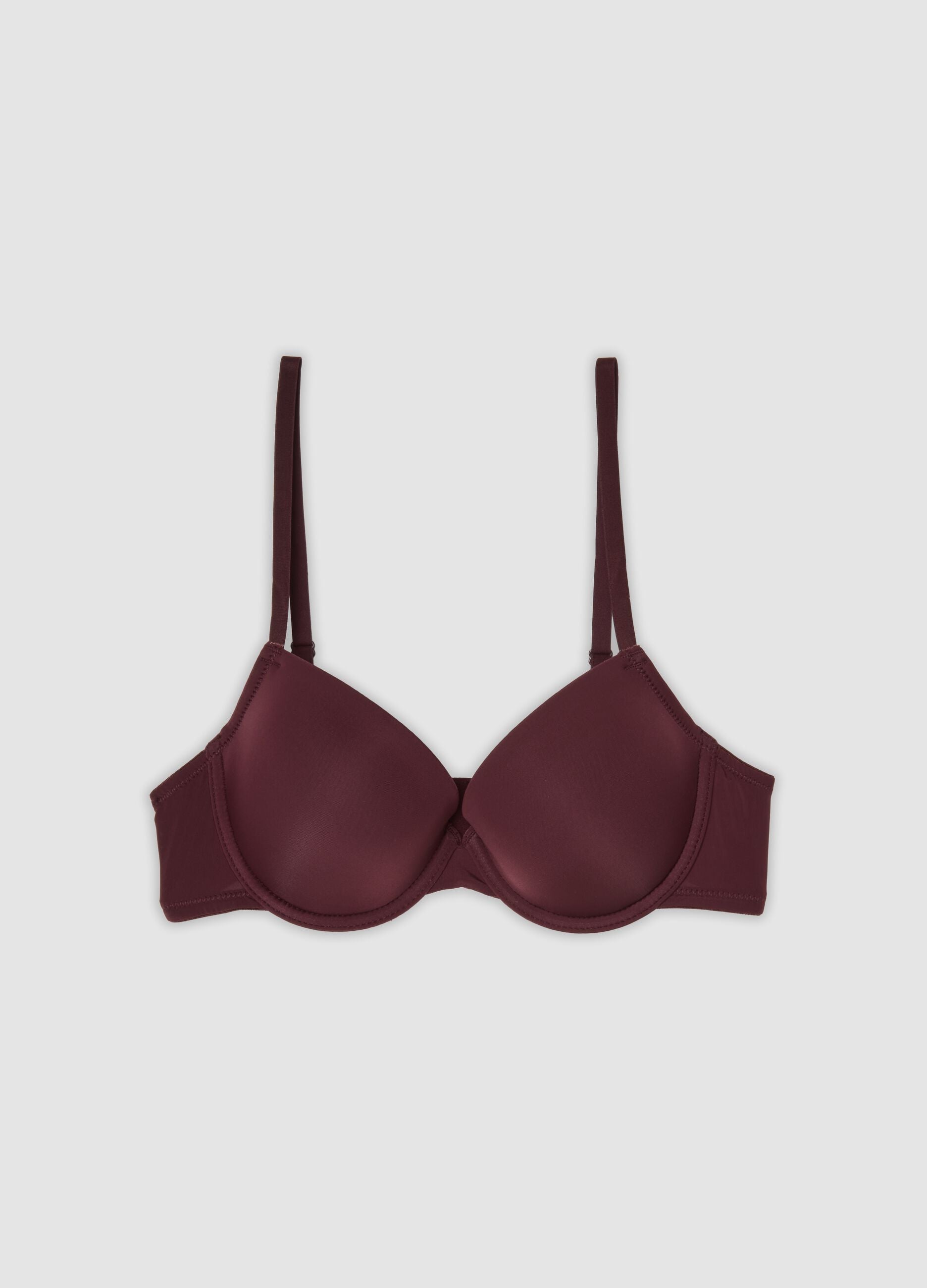 Reggiseno viola imbottito in tessuto elasticizzato